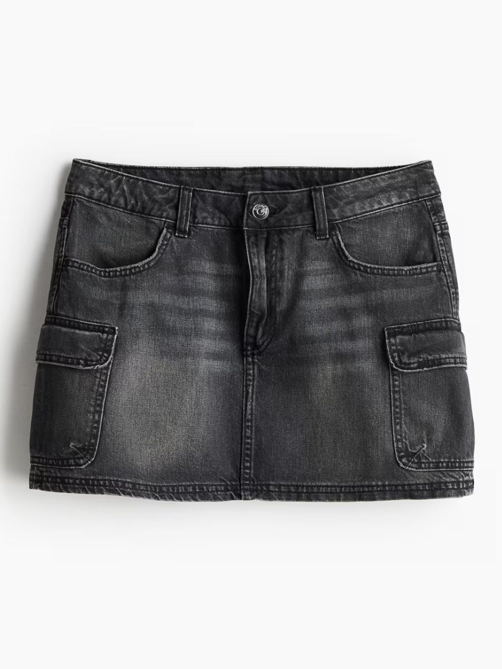 NWT Denim Cargo Mini Skirt